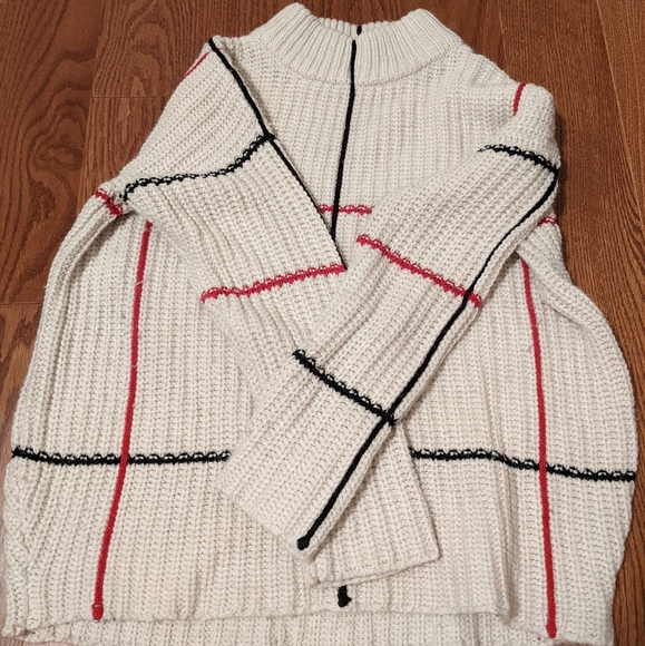 Urban Outfitters patterned black red stripe jumper - Picture 2 of 2